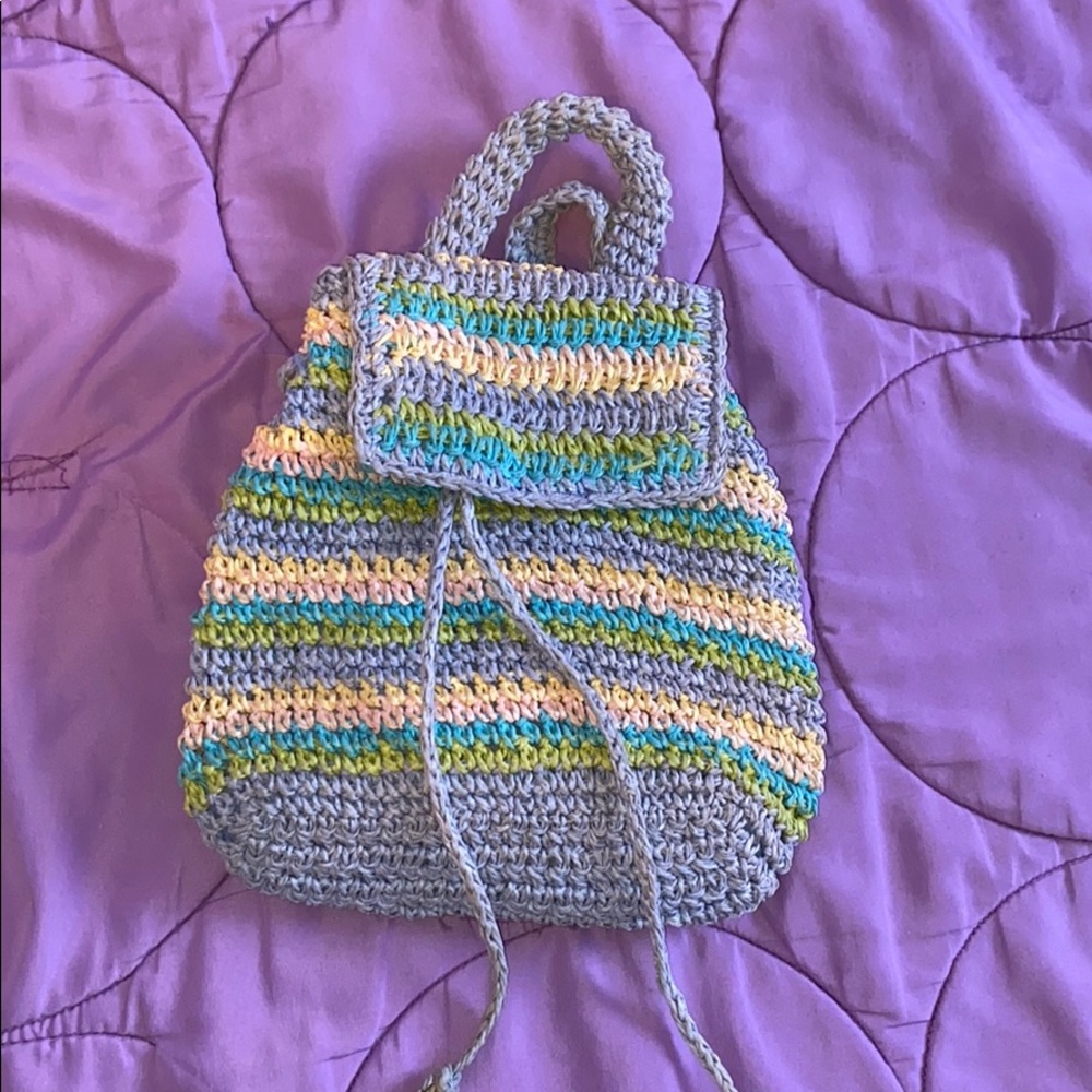 Mini pastel rainbow backpack